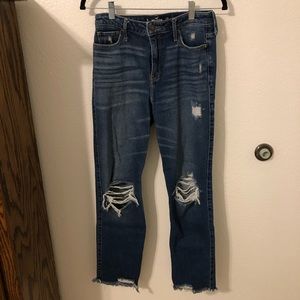 HOLLISTER Size 5L High Rise Slim Straight Jeans